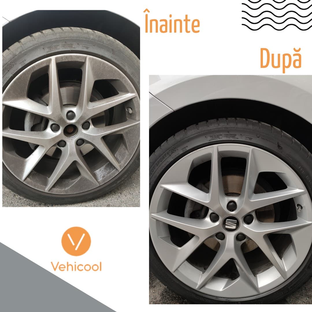 anvelop si janta inainte si dupa spalare Vehicool